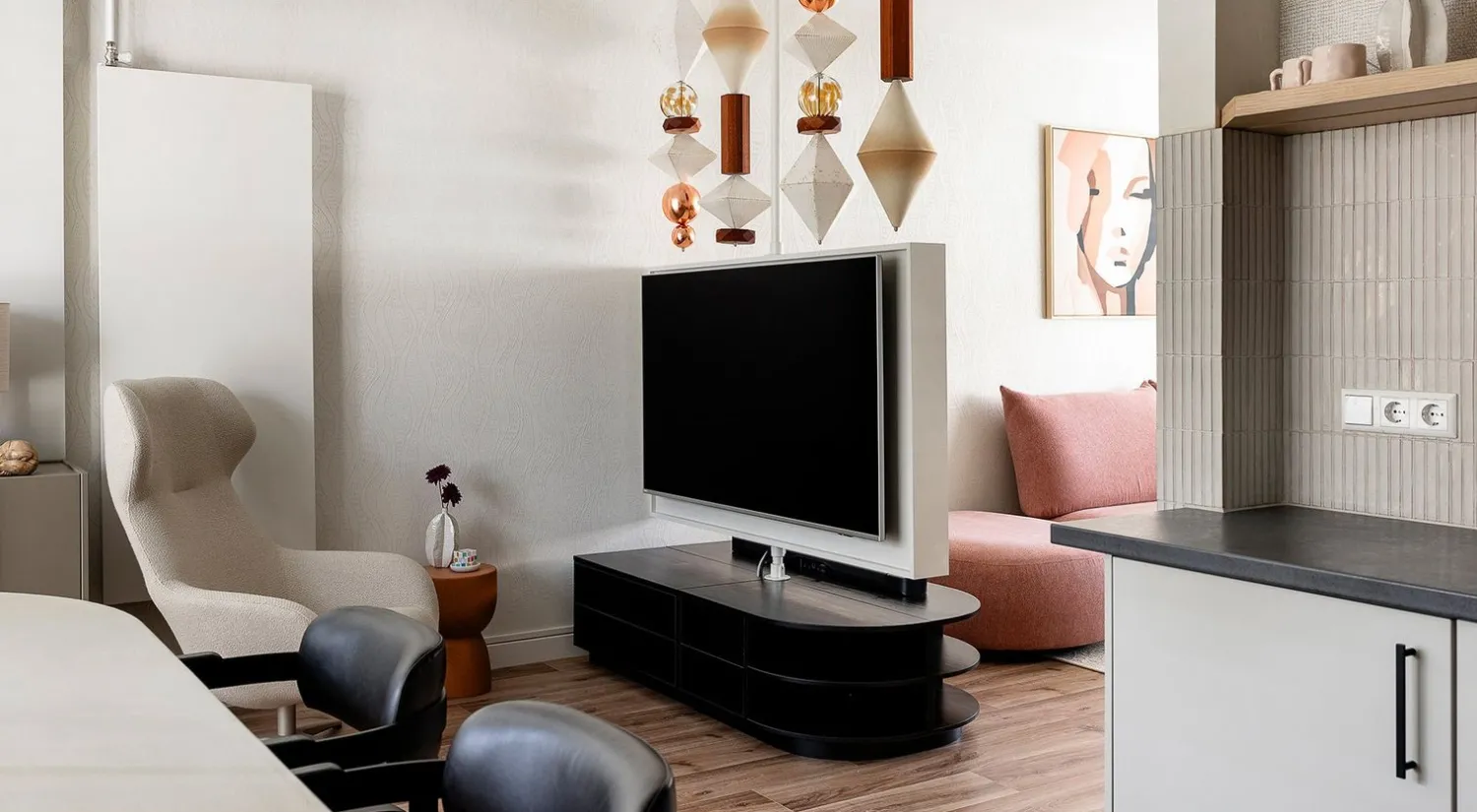 Tv-Meubels-WOOOD Finca Rechts TV-meubel Deep Black