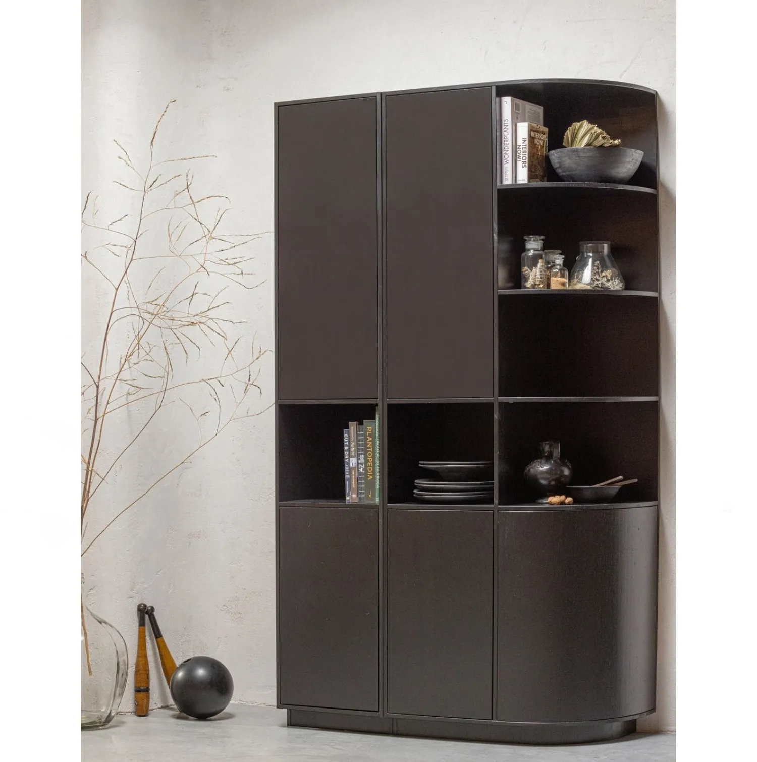 Tv-Meubels-WOOOD Finca Rechts TV-meubel Deep Black