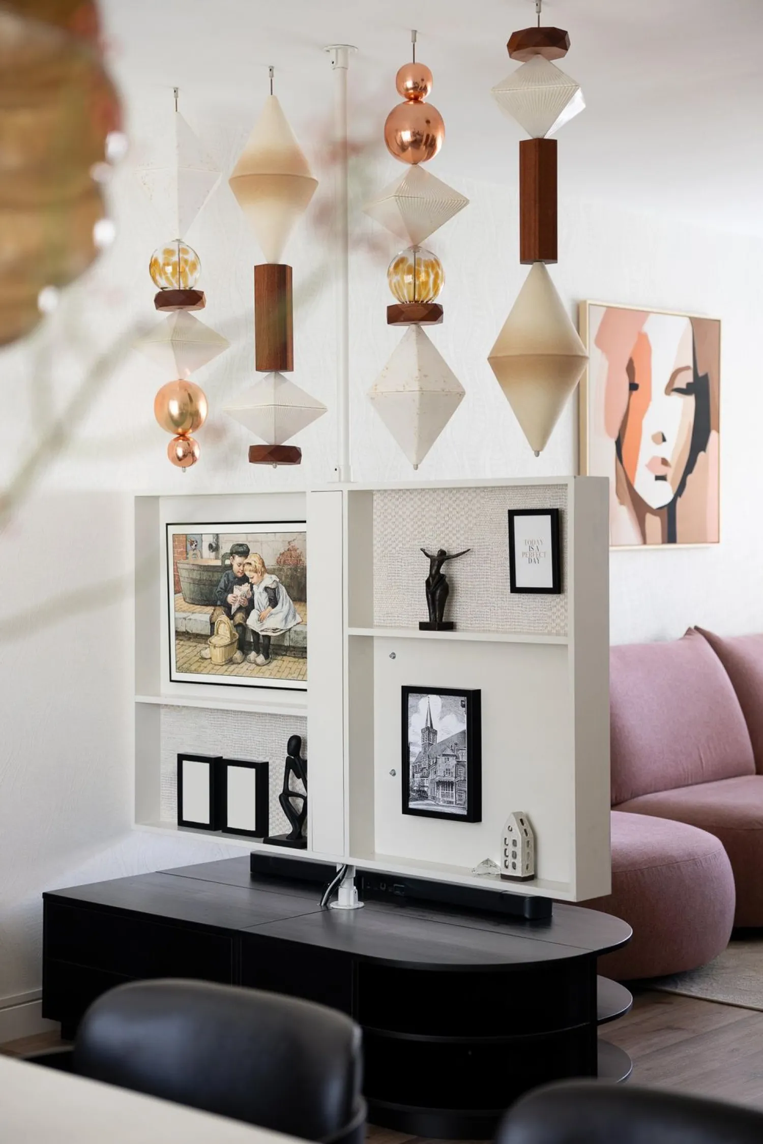 Tv-Meubels-WOOOD Finca Rechts TV-meubel Deep Black