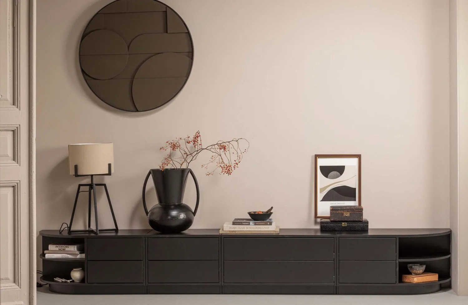 Tv-Meubels-WOOOD Finca Rechts TV-meubel Deep Black