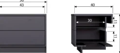 Tv-Meubels-WOOOD Finca TV-meubel Deep Black