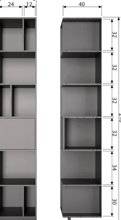 Boekenkasten|Vakkenkasten-WOOOD Finca Vakkenkast Deep Black