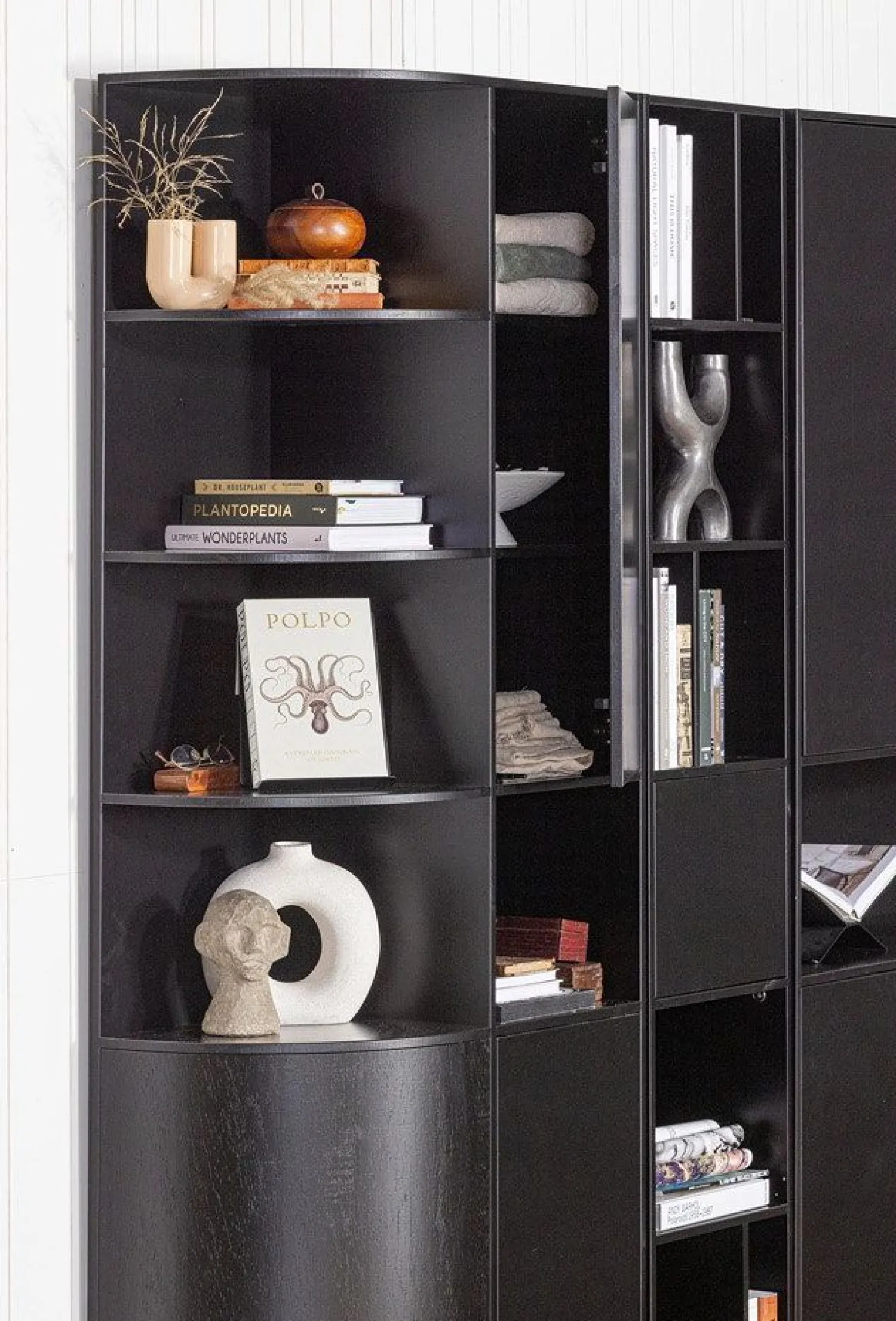 Boekenkasten|Vakkenkasten-WOOOD Finca Vakkenkast Deep Black