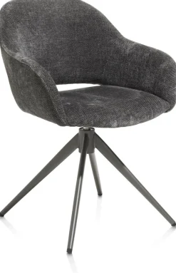 Eetkamerstoelen Met Armleuning-XOOON Finn Armstoel Antraciet