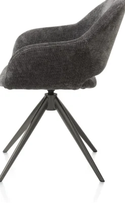 Eetkamerstoelen Met Armleuning-XOOON Finn Armstoel Antraciet