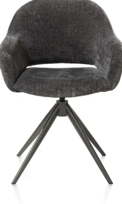 Eetkamerstoelen Met Armleuning-XOOON Finn Armstoel Antraciet