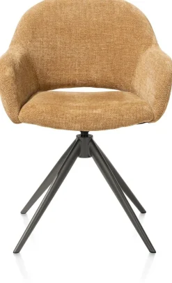 Eetkamerstoelen Met Armleuning-XOOON Finn Armstoel Okergeel