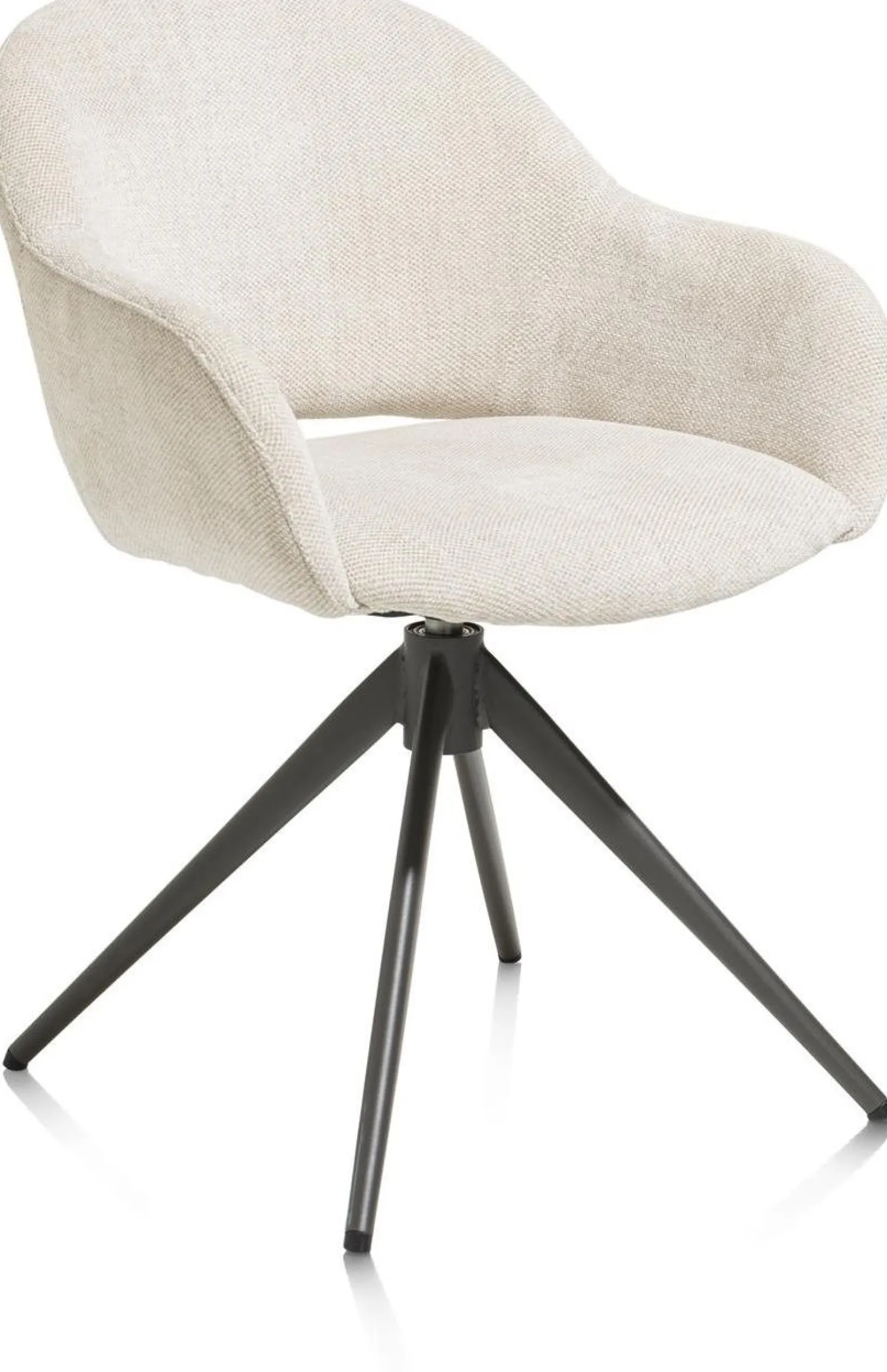 Eetkamerstoelen Met Armleuning-XOOON Finn Armstoel Creme
