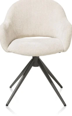 Eetkamerstoelen Met Armleuning-XOOON Finn Armstoel Creme