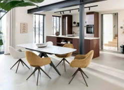 Eetkamerstoelen Met Armleuning-XOOON Finnly Armstoel Ivory