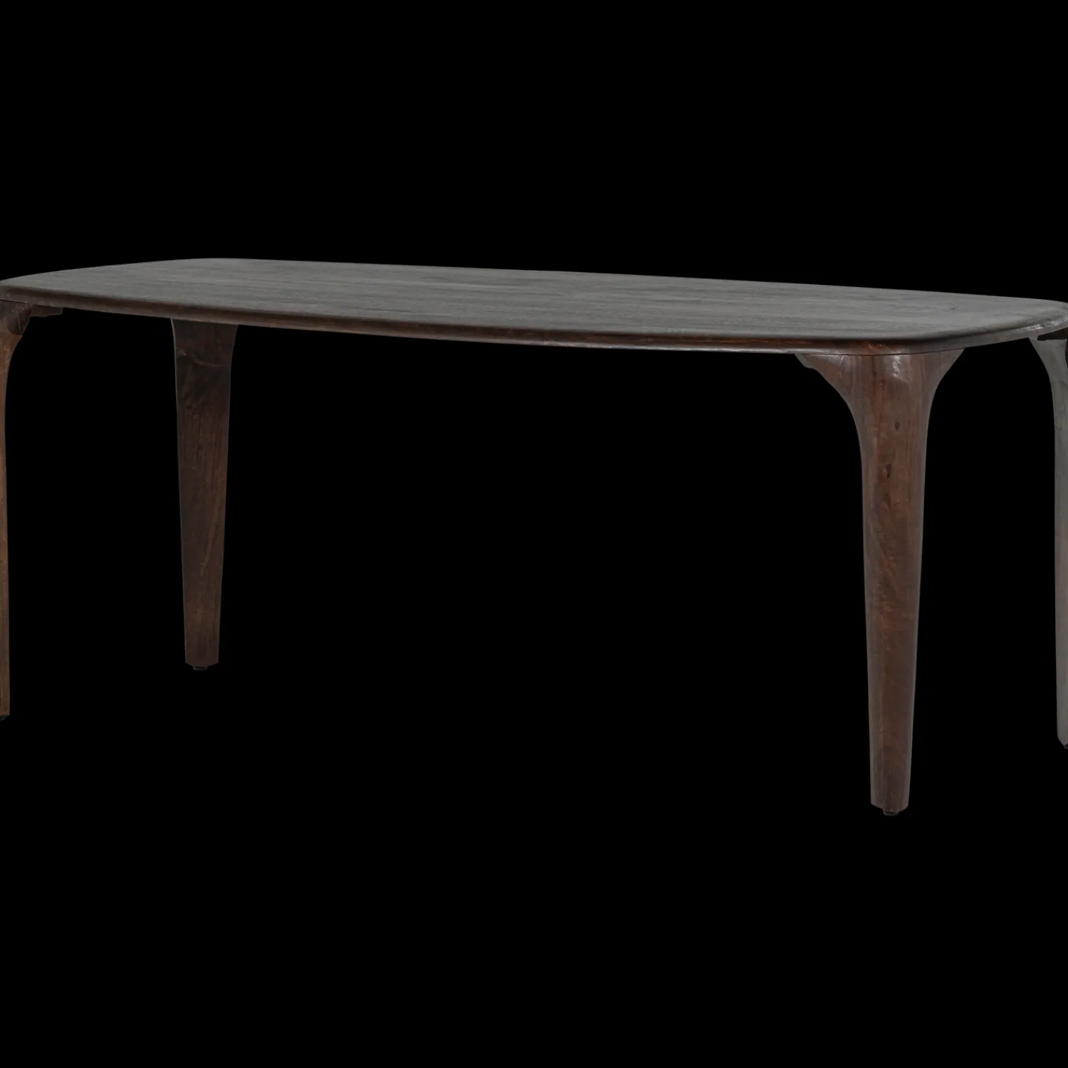 Houten Eettafels-WOOOD Fiore Eettafel Donkerbruin
