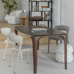 Houten Eettafels-WOOOD Fiore Eettafel Donkerbruin