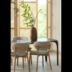 Houten Eettafels-WOOOD Fiore Eettafel Donkerbruin