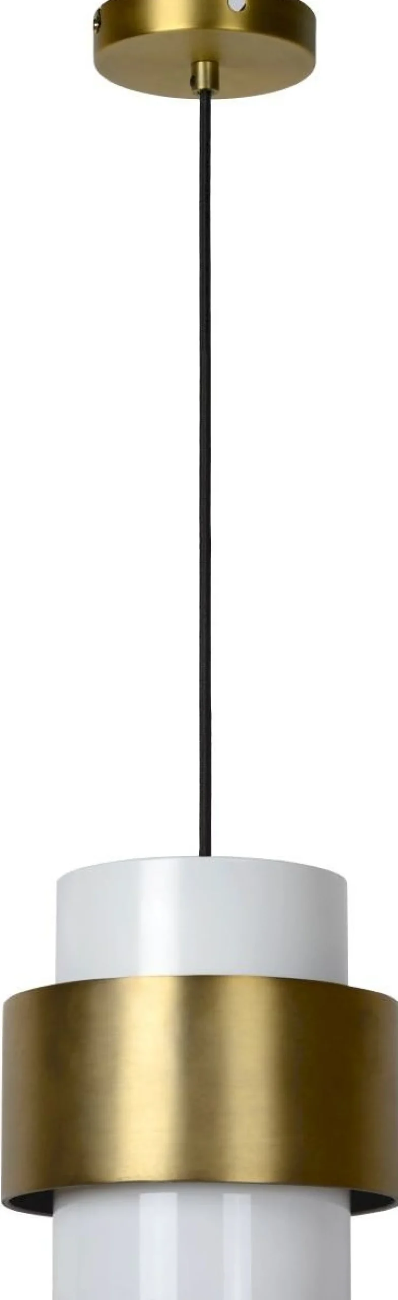 Glazen Hanglampen|Glazen Hanglampen-Lucide Firmin Hanglamp Goud