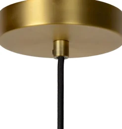 Glazen Hanglampen|Glazen Hanglampen-Lucide Firmin Hanglamp Goud