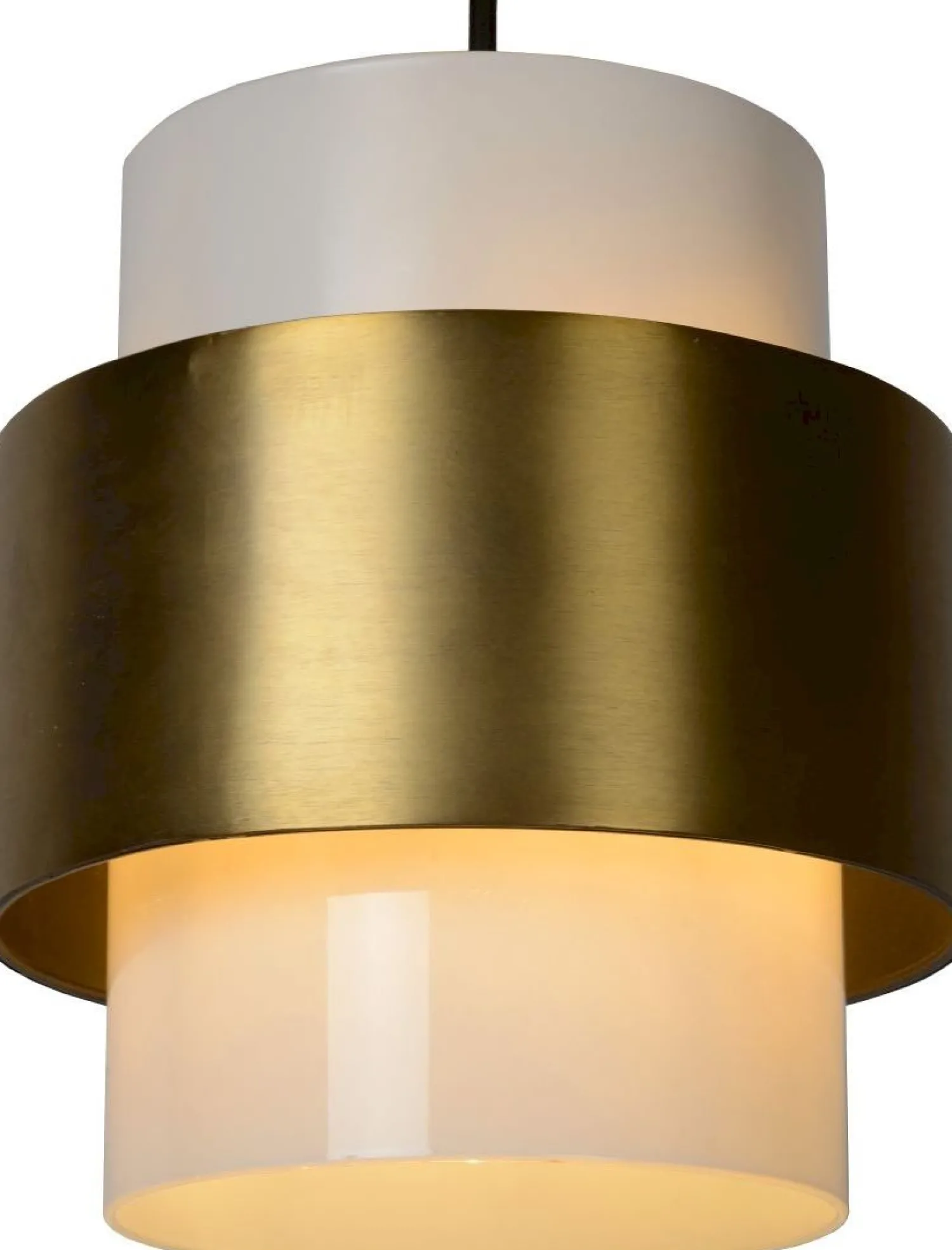 Glazen Hanglampen|Glazen Hanglampen-Lucide Firmin Hanglamp Goud