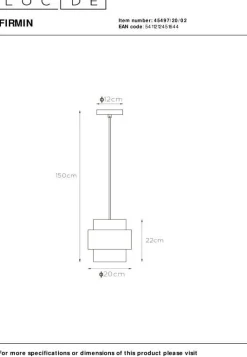 Glazen Hanglampen|Glazen Hanglampen-Lucide Firmin Hanglamp Goud