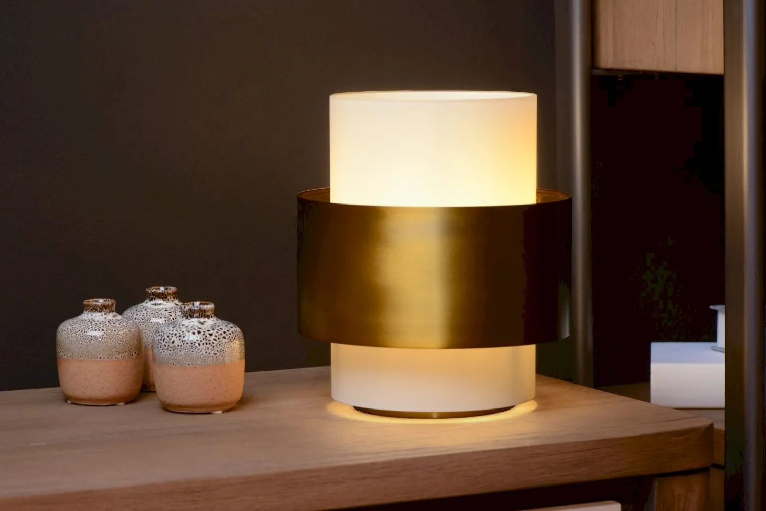 Tafellampen|Tafellampen-Lucide Firmin Tafellamp Goud