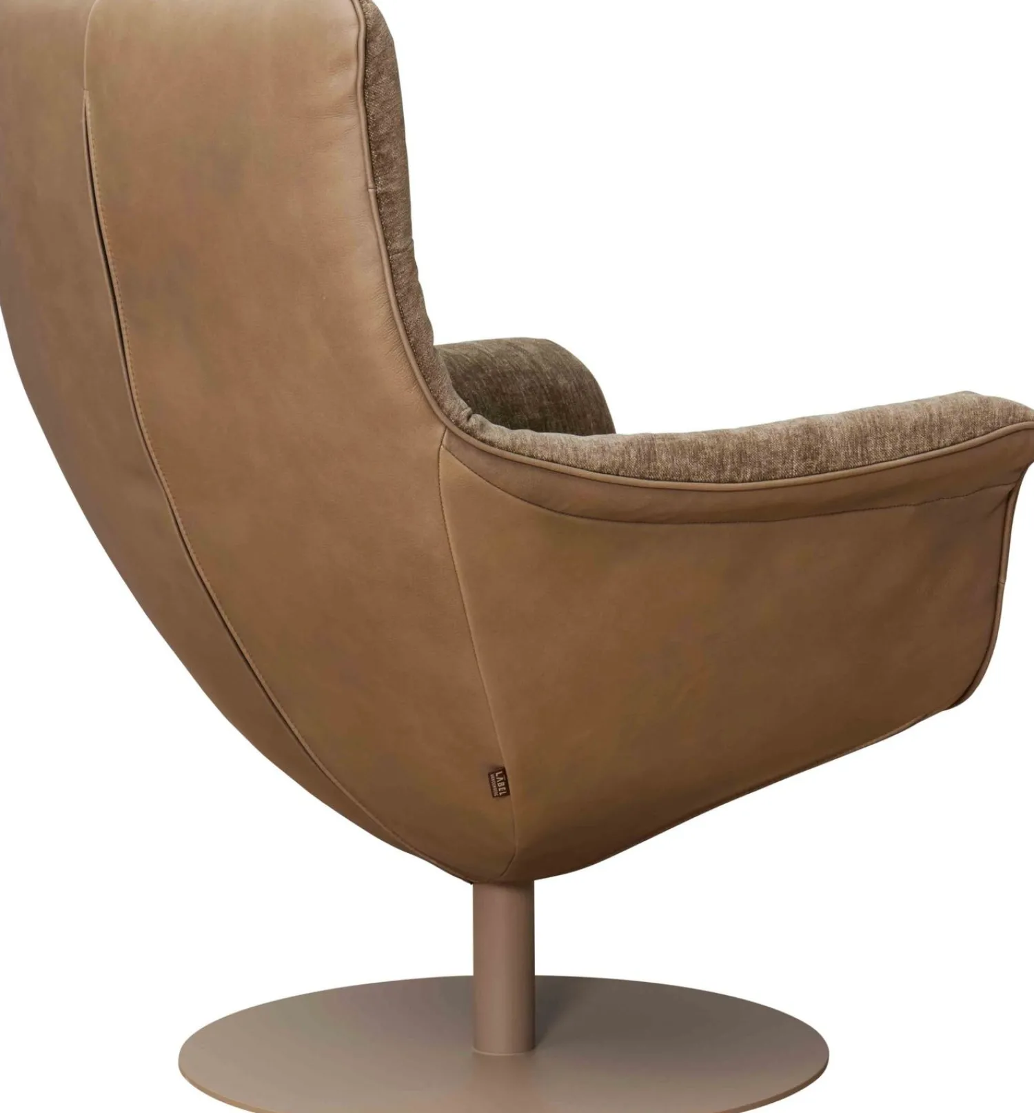 Leren Fauteuils|Design Fauteuils-LABEL Vandenberg First Lady Fauteuil Stone, Shitake