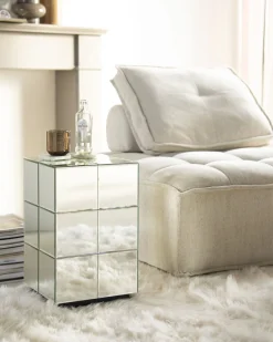 Glazen Bijzettafels|Houten Bijzettafels-By Boo Flectron Bijzettafel Zilver