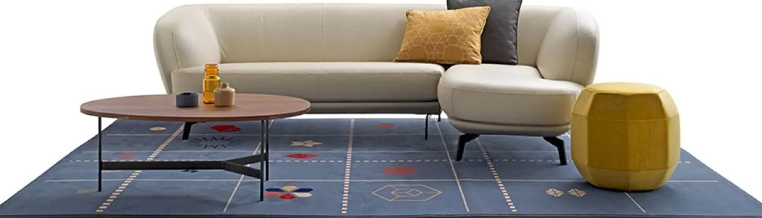 Hoekbanken-Leolux Flint Hoekbank Blauw