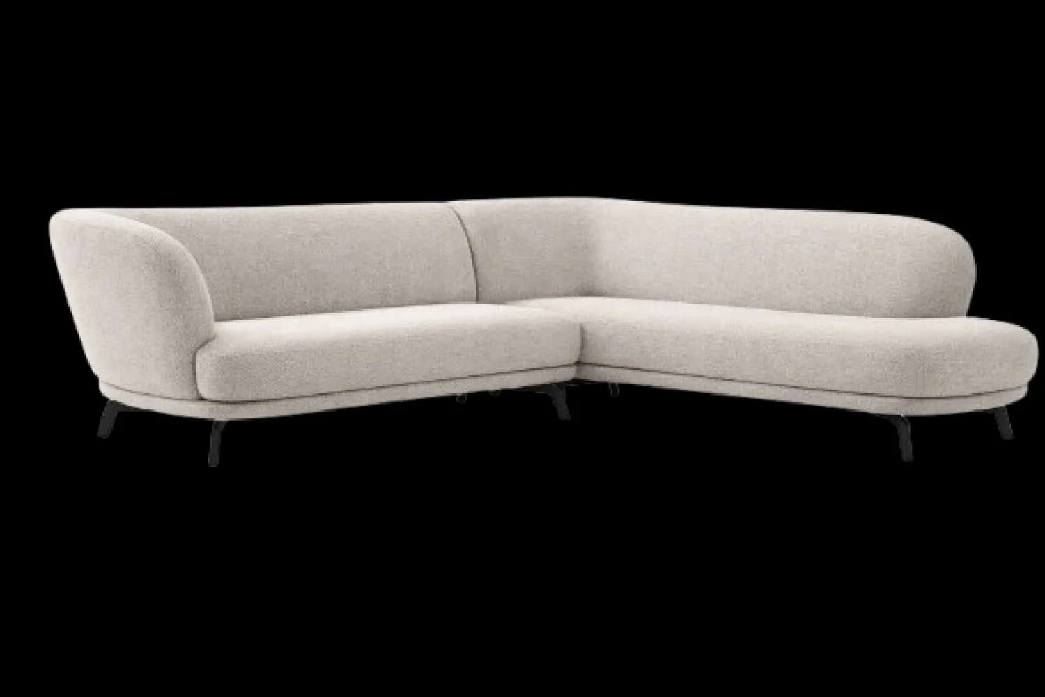 Hoekbanken-Leolux Flint Hoekbank Beige