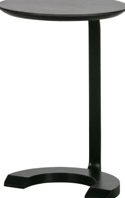 Houten Bijzettafels|Ronde Bijzettafels-WOOOD Floor Bijzettafel Zwart