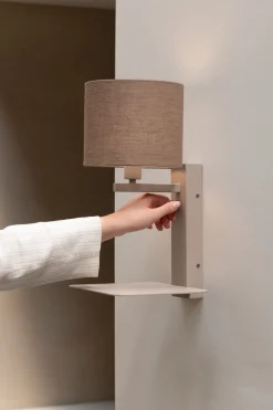 Industriële Wandlampen|Wandlampen-It's about RoMi Florence Wandlamp Sand, Dark Linen