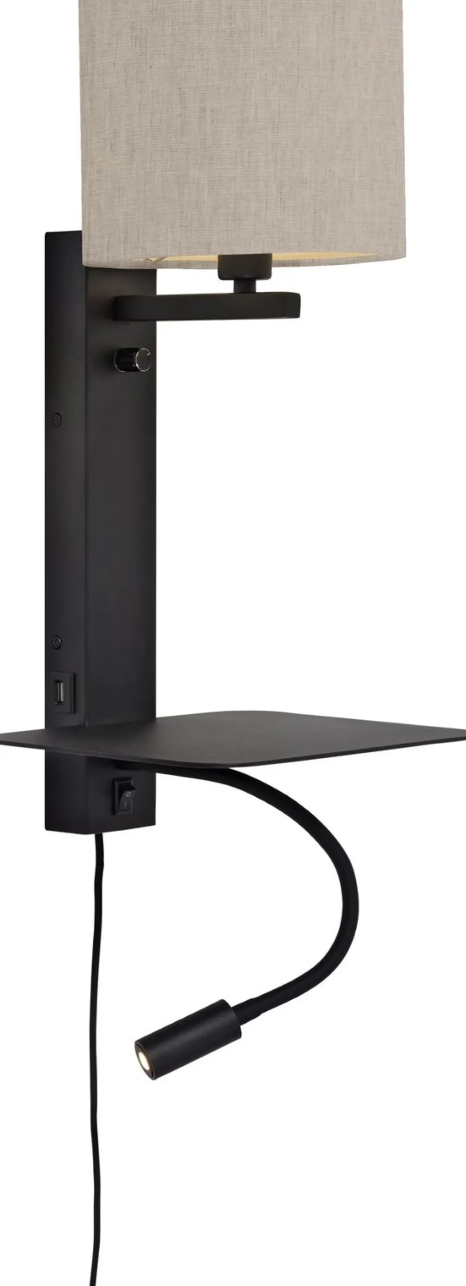 Industriële Wandlampen|Wandlampen-It's about RoMi Florence Wandlamp Licht Linnen