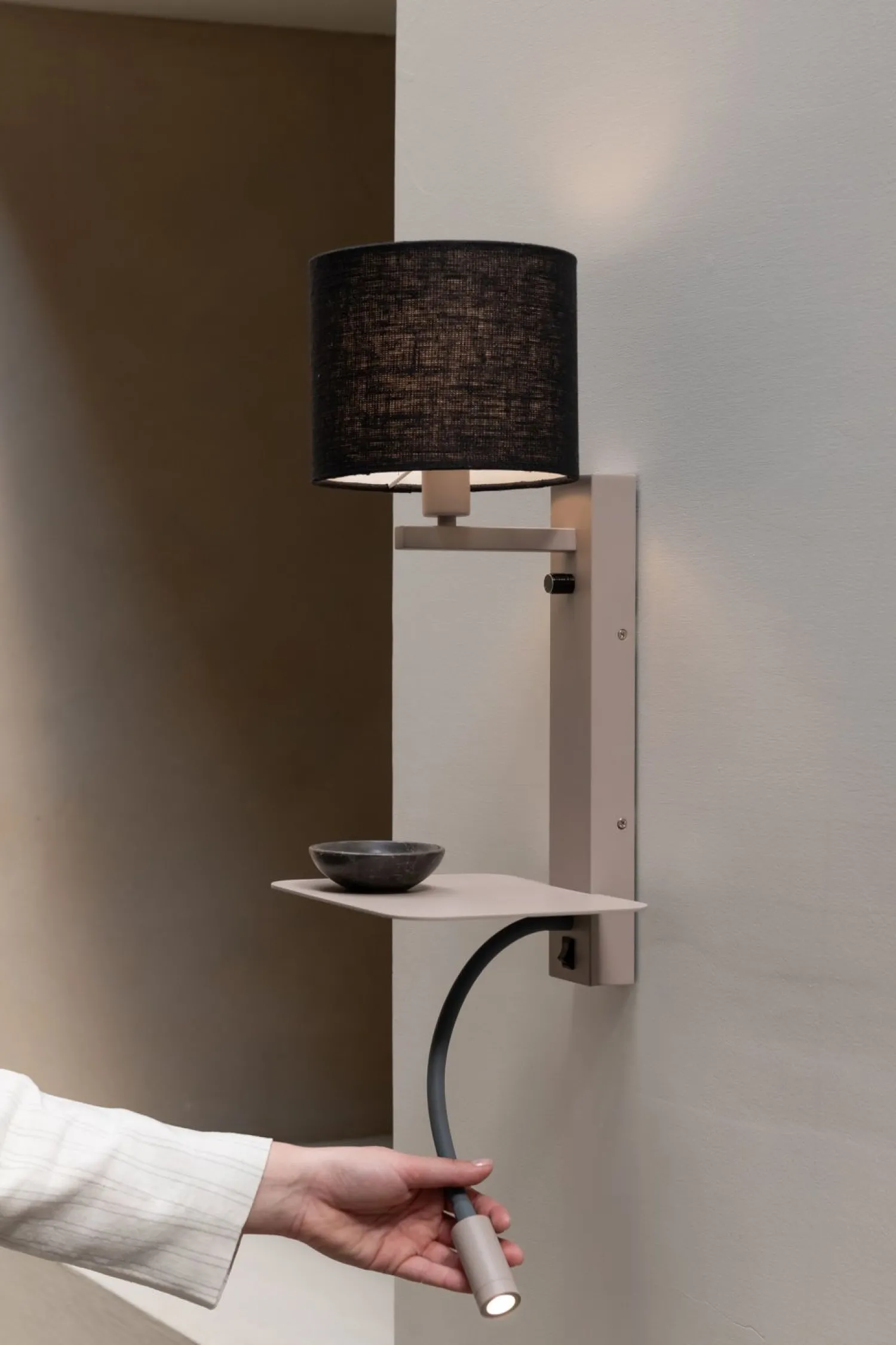 Wandlampen|Wandlampen-It's about RoMi Florence Wandlamp Sand, Black