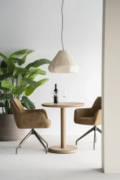 Houten Bijzettafels-Eleonora Florent Rond Bijzettafel Naturel