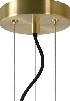 Glazen Hanglampen|Glazen Hanglampen-Lucide Florien Hanglamp Goud