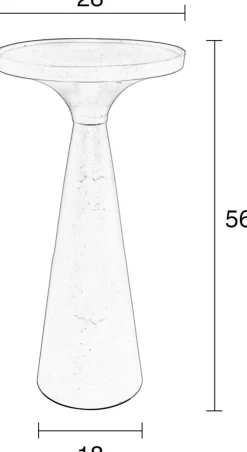 Ronde Bijzettafels-Zuiver Floss Bijzettafel White