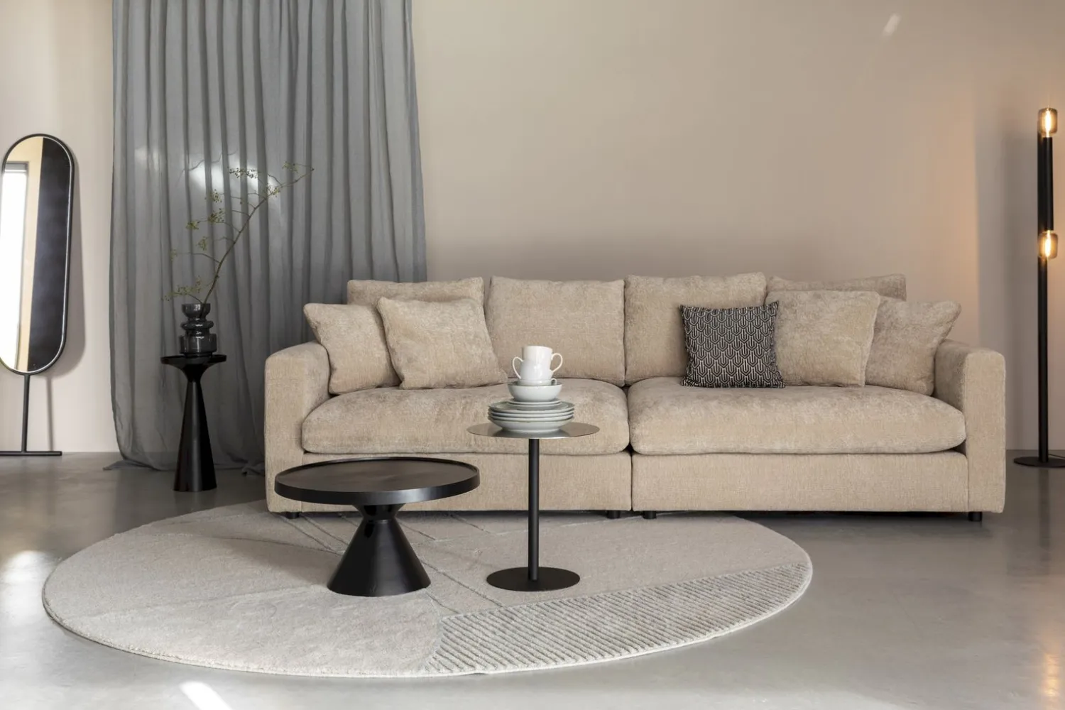Ronde Salontafels-Zuiver Floss Salontafel Black