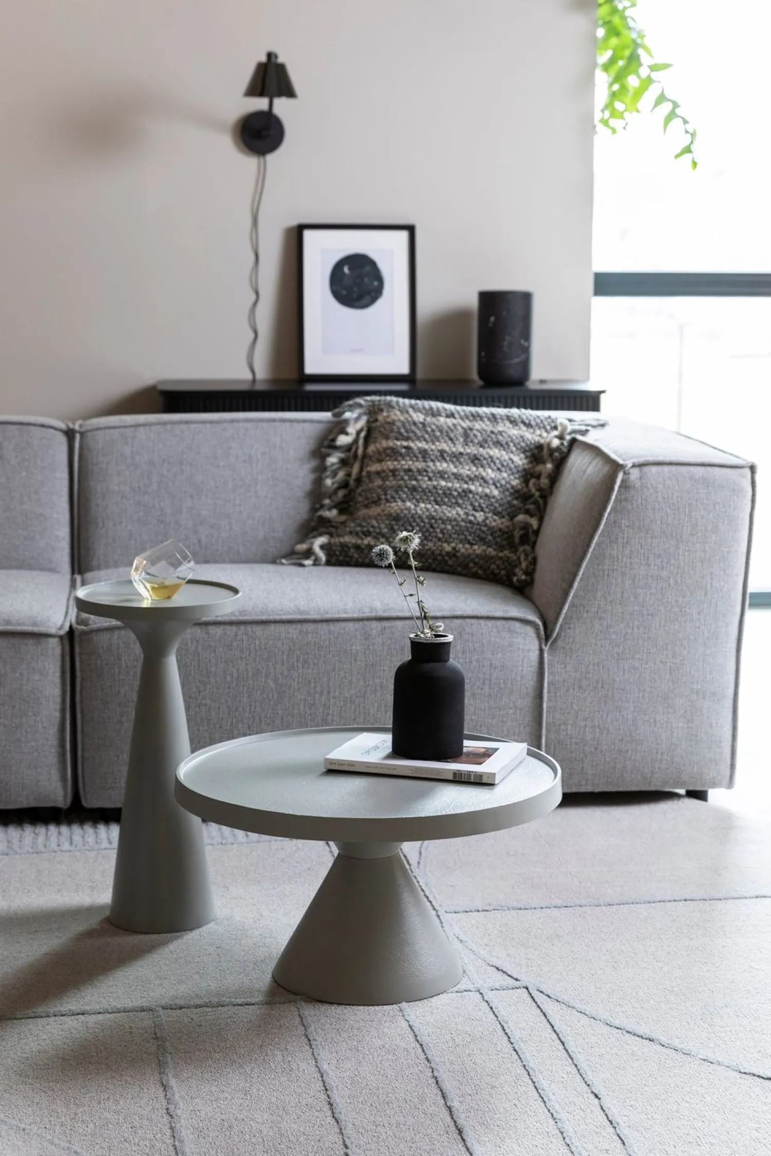 Ronde Salontafels-Zuiver Floss Salontafel Grey