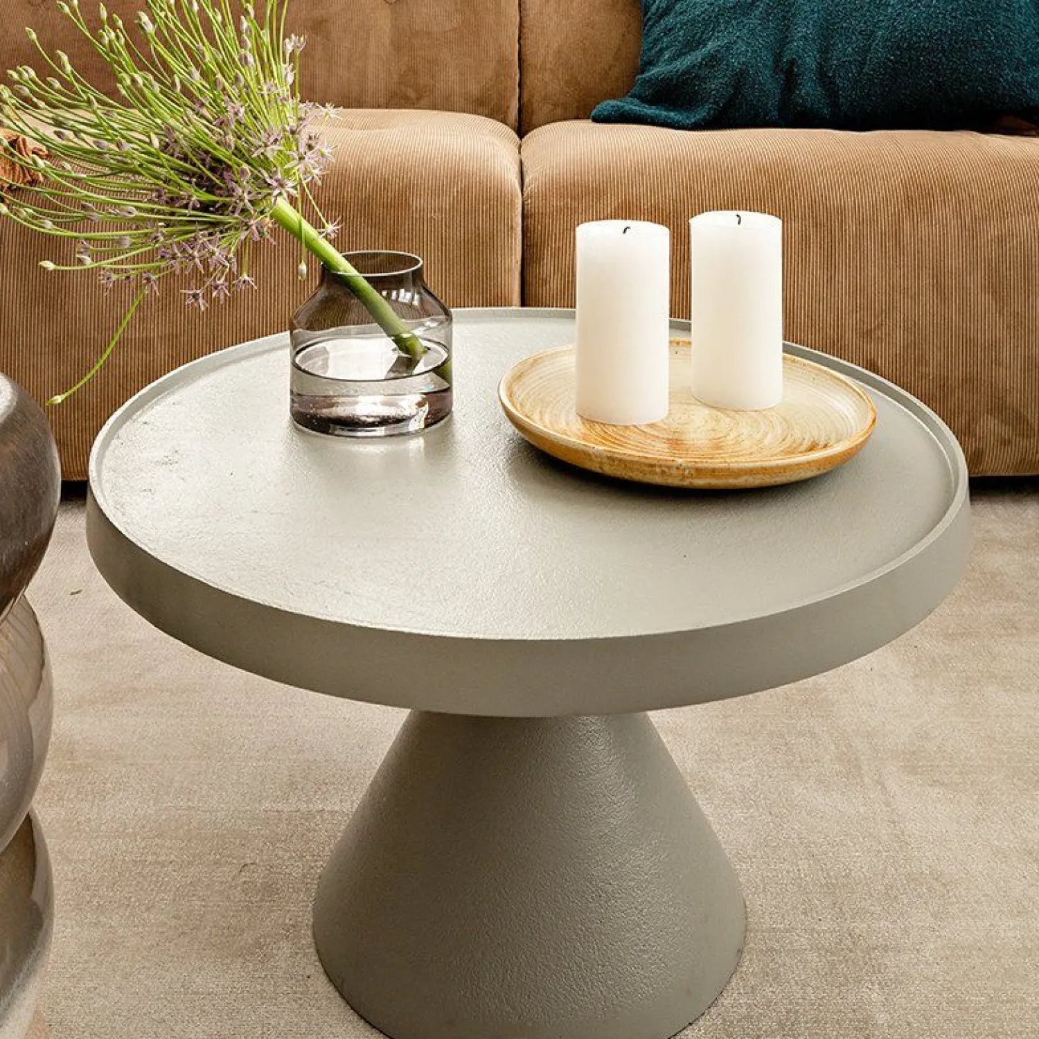Ronde Salontafels-Zuiver Floss Salontafel Grey