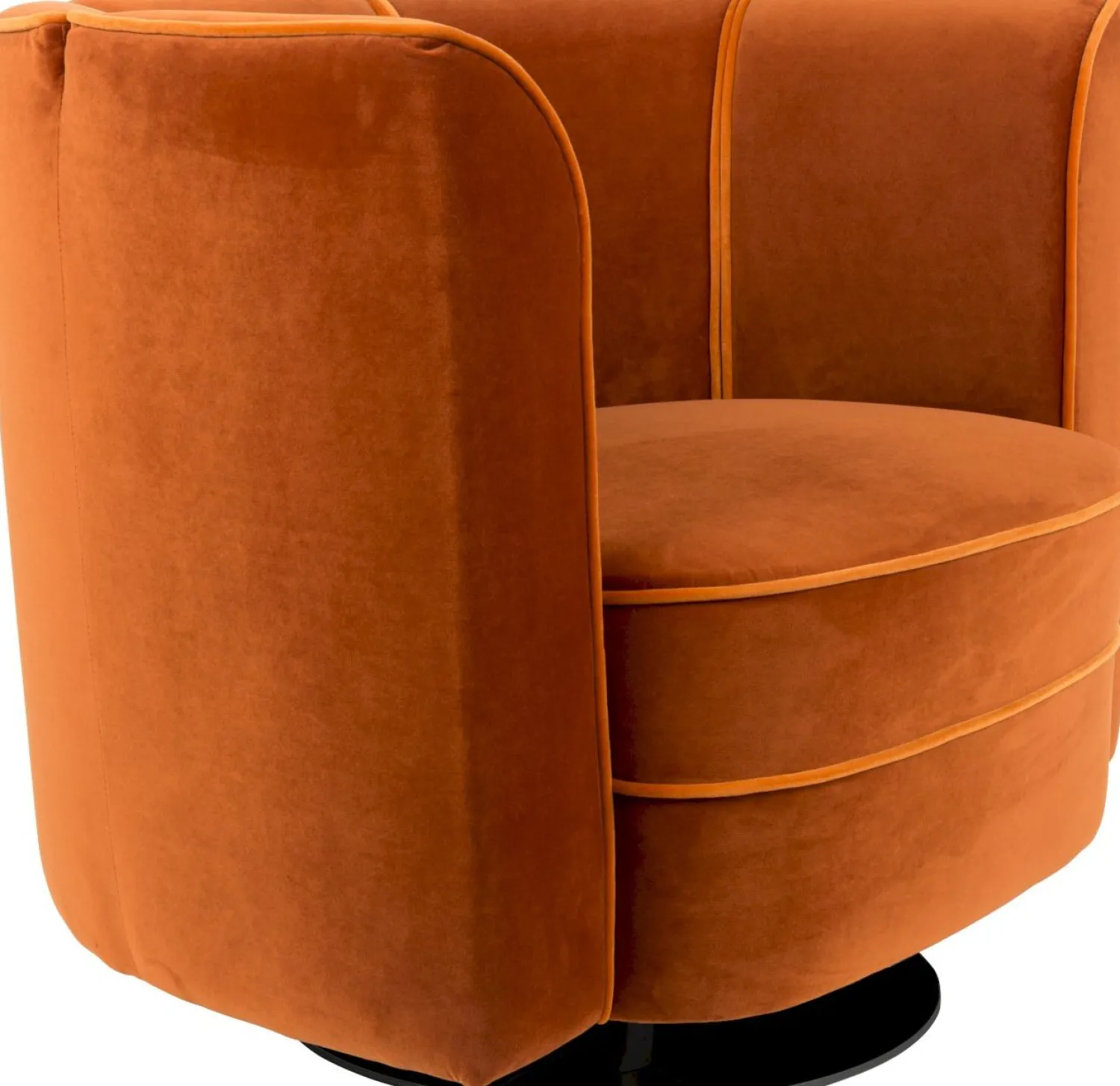 Ronde Fauteuils-Dutchbone Flower Fauteuil Orange