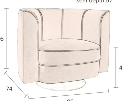 Ronde Fauteuils-Dutchbone Flower Fauteuil Orange
