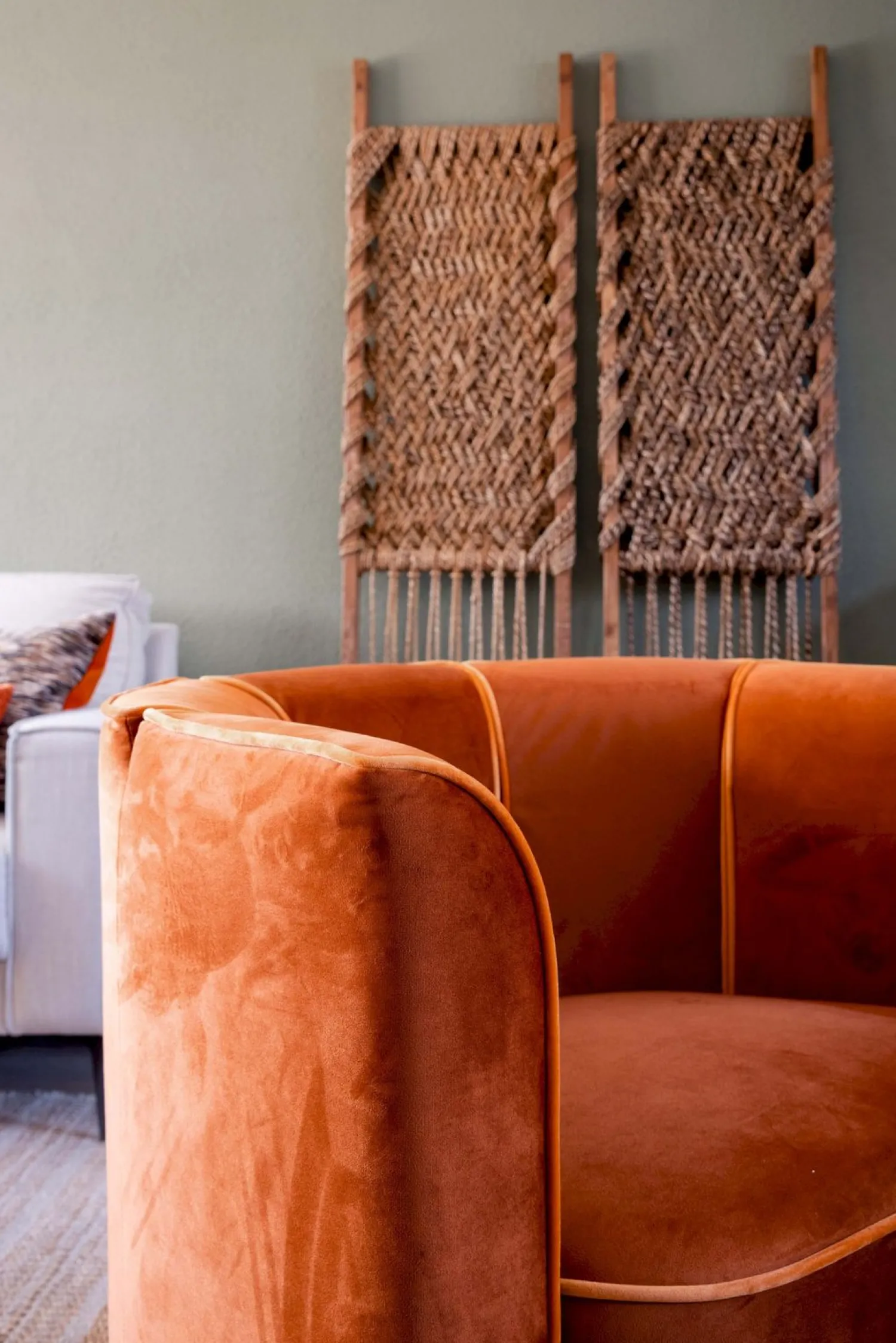 Ronde Fauteuils-Dutchbone Flower Fauteuil Orange