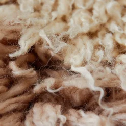 Vloerkleden|Wollen Vloerkleden-HKLIVING Fluffy Square Vloerkleed Natural, Roze