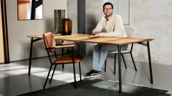 Houten Eettafels|Rechthoekige Eettafels-Studio HENK Flyta Eettafel Naturel