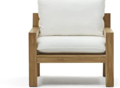 Tuinstoelen-Kave Home Forcanera Outdoor Fauteuil Wit