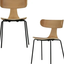 Eetkamerstoelen Zonder Armleuning-WOOOD Form Eetkamerstoel Natural