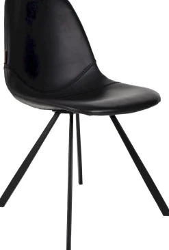 Kuipstoelen|Eetkamerstoelen Zonder Armleuning-Dutchbone Franky Eetkamerstoel Black