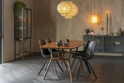 Kuipstoelen|Eetkamerstoelen Zonder Armleuning-Dutchbone Franky Eetkamerstoel Black