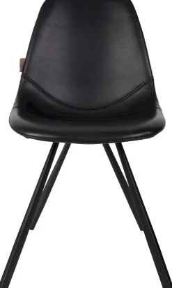 Kuipstoelen|Eetkamerstoelen Zonder Armleuning-Dutchbone Franky Eetkamerstoel Black
