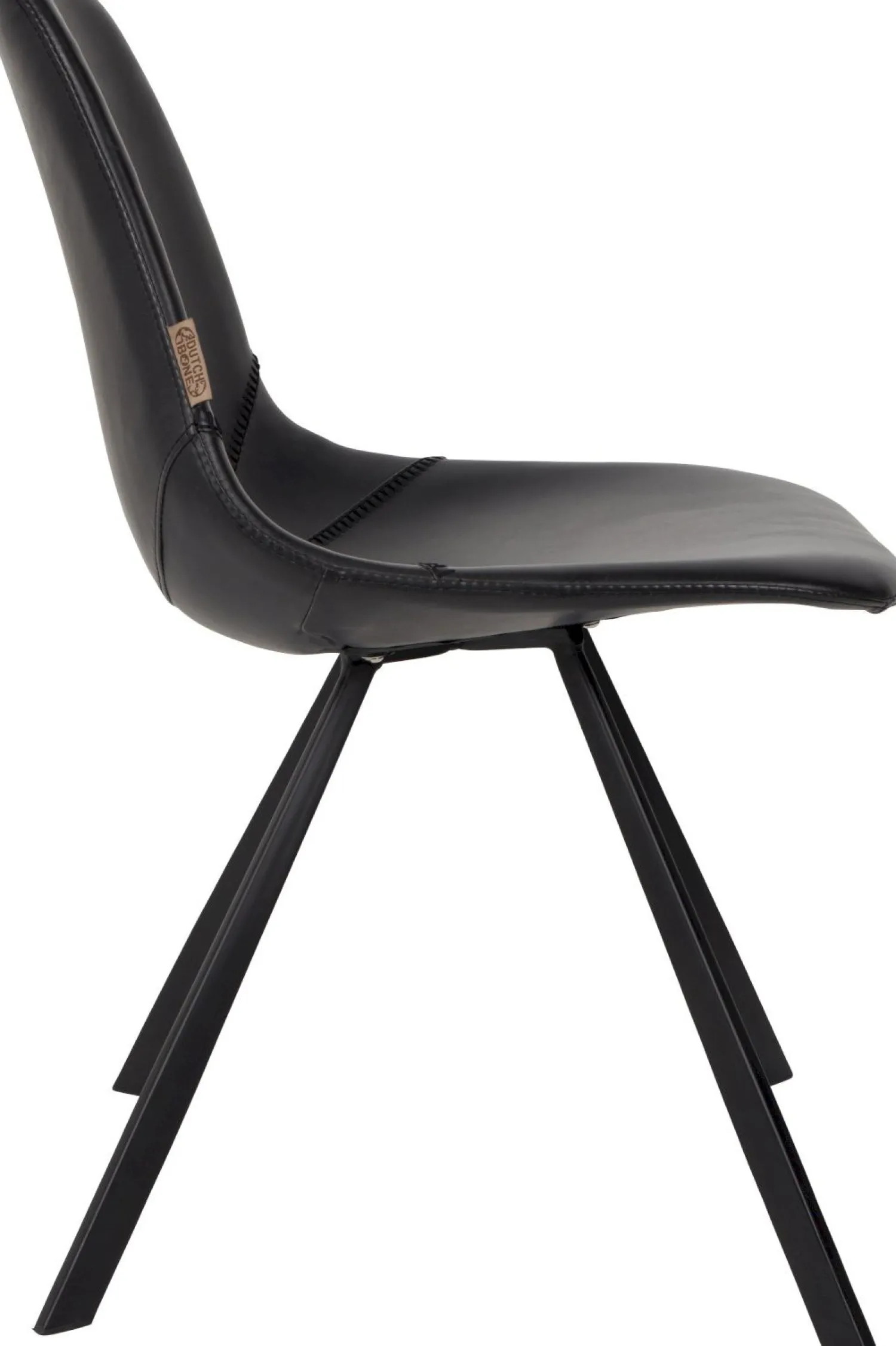 Kuipstoelen|Eetkamerstoelen Zonder Armleuning-Dutchbone Franky Eetkamerstoel Black