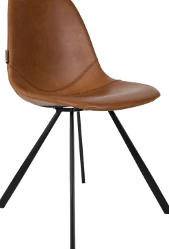 Kuipstoelen|Eetkamerstoelen Zonder Armleuning-Dutchbone Franky Eetkamerstoel Brown