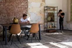 Kuipstoelen|Eetkamerstoelen Zonder Armleuning-Dutchbone Franky Eetkamerstoel Brown