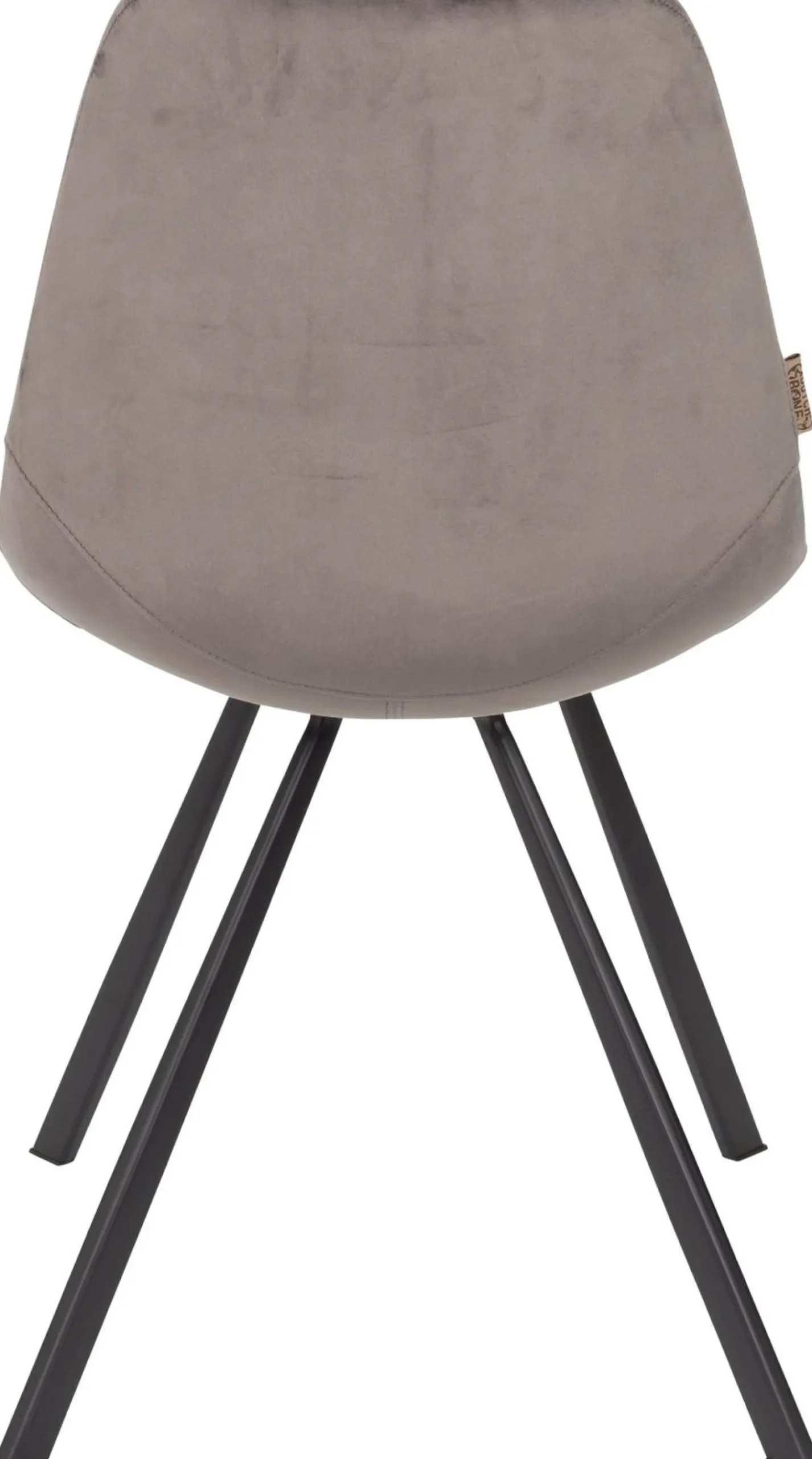 Kuipstoelen|Eetkamerstoelen Zonder Armleuning-Dutchbone Franky Velvet Eetkamerstoel Grey